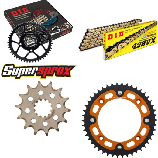 Chain Kit Stealth orange for: KTM SX65 12-15 14-46-112 DID428VX(G&B) Clip
