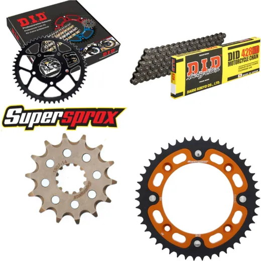 Chain Kit Stealth orange for: HUSQVARNA TC85 14/17 Zoll 14-46-124 DID428HD Clip