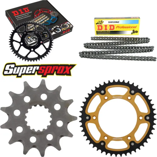 Chain Kit Stealth gold for: KTM EXC125 Enduro 95-97/SX25 13-48-118 DID520NZ Clip