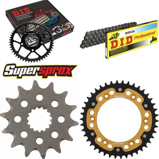 Chain Kit Stealth gold for: KTM EXC200 Enduro 00-11 14-42-118 DID520 Clip