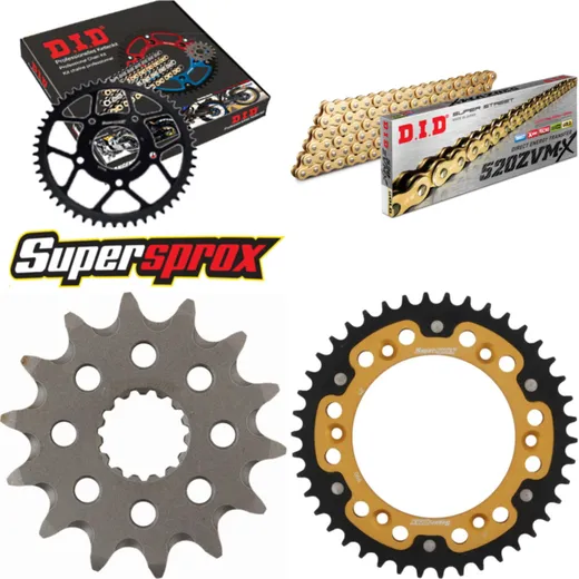 Chain Kit Stealth gold for: KTM EXC200 Enduro 00-11 14-42-118 DID520ZVM-X(G&G) rivet