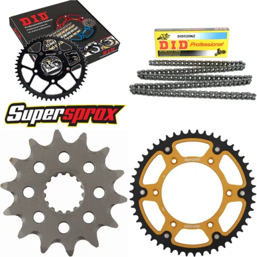 Chain Kit Stealth gold for: KTM EXC125 Enduro 13-13 14-50-120 DID520NZ Clip