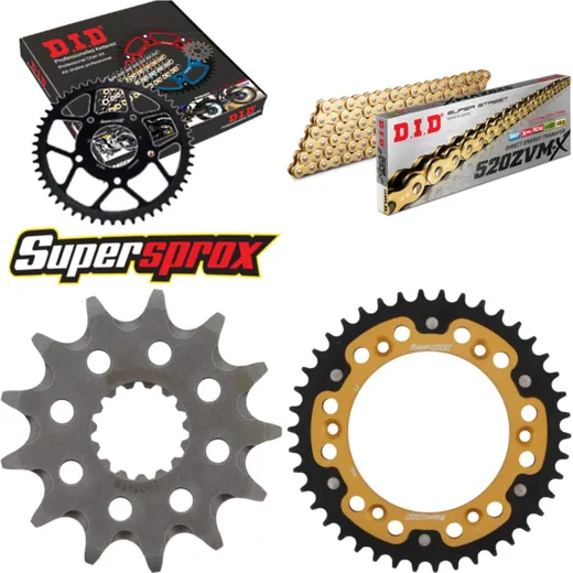 Chain Kit Stealth gold for: KTM Sting 125 97-00 13-42-108 DID520ZVM-X(G&G) rivet
