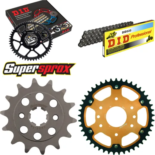 Chain Kit Stealth orange for: KTM 125 Duke 6-Loch 11-1 14-45-112 DID520 Clip
