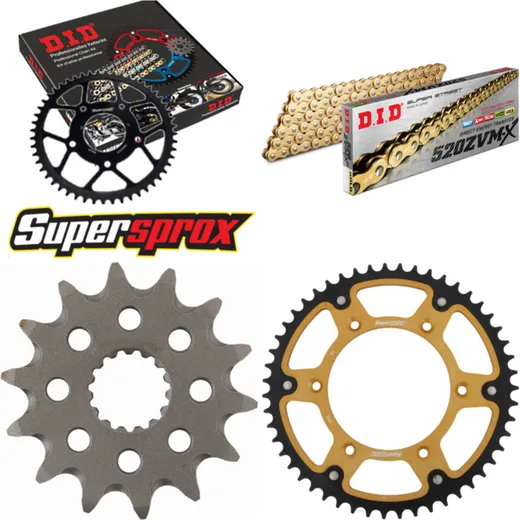 Chain Kit Stealth gold for: KTM SX250 F 18- 14-51-118 DID520ZVM-X(G&G) rivet