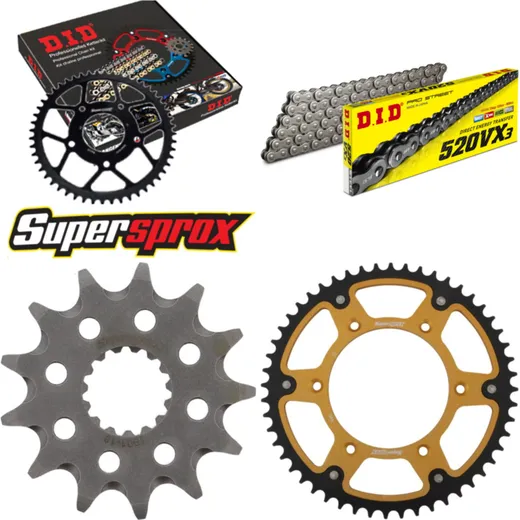 Chain Kit Stealth gold for: HUSABERG FE390 Enduro 10-12 13-52-116 DID520VX3 Clip
