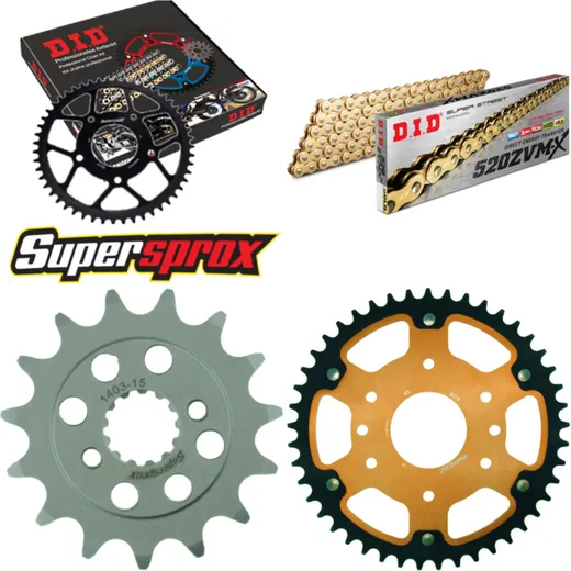 Chain Kit Stealth orange for: KTM Duke 13-15/RC 390 13-15 15-45-114 DID520ZVM-X(G&G) endless