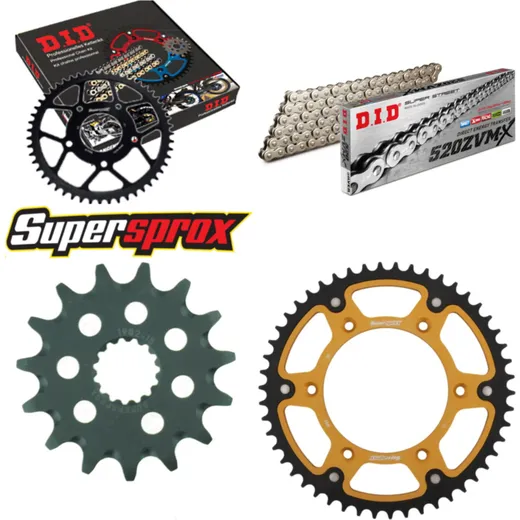 Chain Kit Stealth gold for: KTM EGS620 LC4 94-94/EXC620 15-50-118 DID520ZVM-X(S&S) endless
