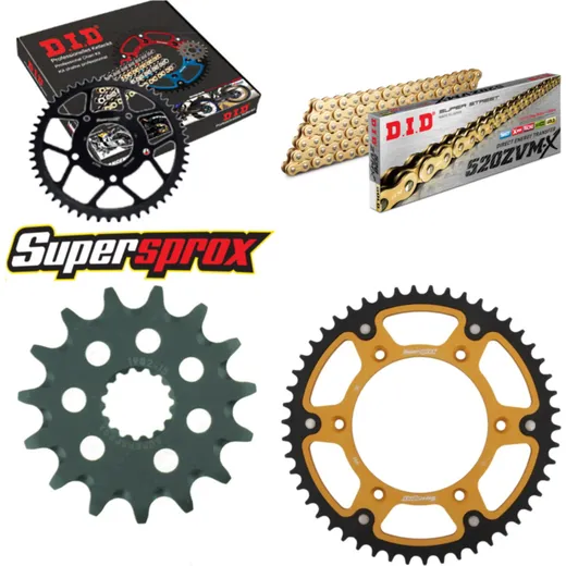 Chain Kit Stealth gold for: KTM EGS620 LC4 94-94/EXC620 15-50-118 DID520ZVM-X(G&G) rivet
