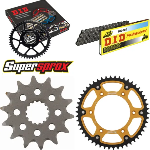 Chain Kit Stealth gold HUSA/for: KTM FE250 4T 13-14/EXC1 14-50-118 DID520 Clip