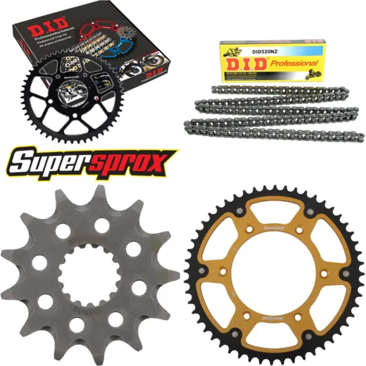 Chain Kit Stealth gold for: HUSABERG FE450 Enduro 09-12/ 13-52-118 DID520NZ Clip
