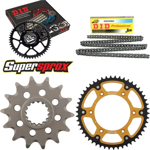 Chain Kit Stealth gold for: KTM EGS360 96-97/EXC360 96-9 14-50-118 DID520NZ Clip