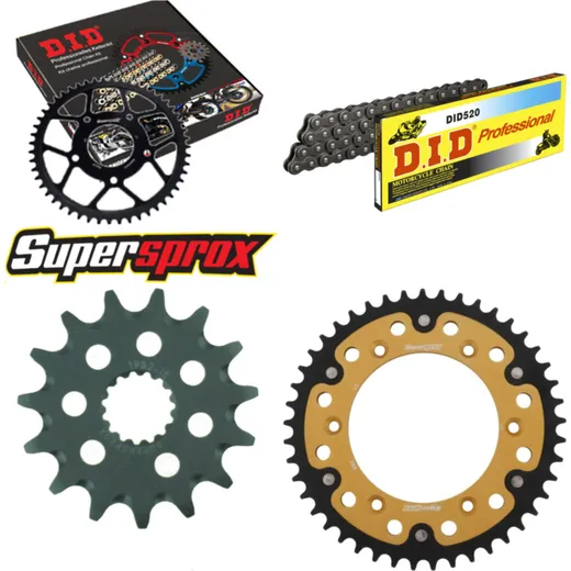 Chain Kit Stealth gold for: KTM EGS400 LC4 93-98/EGS400 15-45-118 DID520 Clip