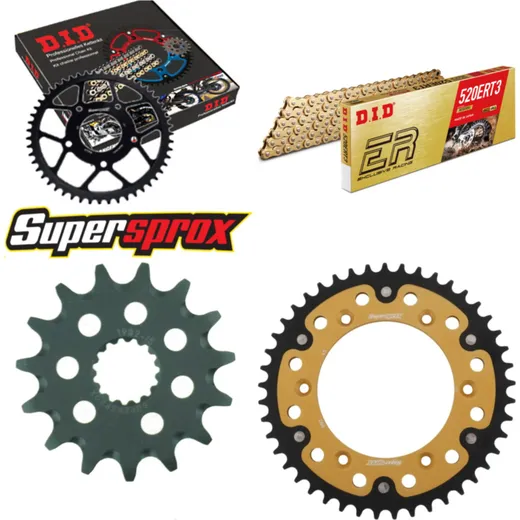 Chain Kit Stealth gold for: KTM EGS400 LC4 93-98/EGS400 15-45-118 DID520ERT2(G&G) Clip