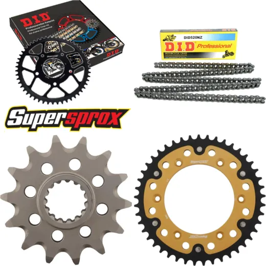 Chain Kit Stealth gold for: KTM SXC400 Tiainen Replica 9 14-45-118 DID520NZ Clip
