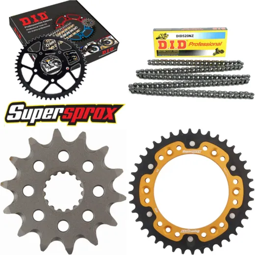 Chain Kit Stealth gold for: KTM EXE125 Enduro 00-01/EXC2 14-40-118 DID520NZ Clip