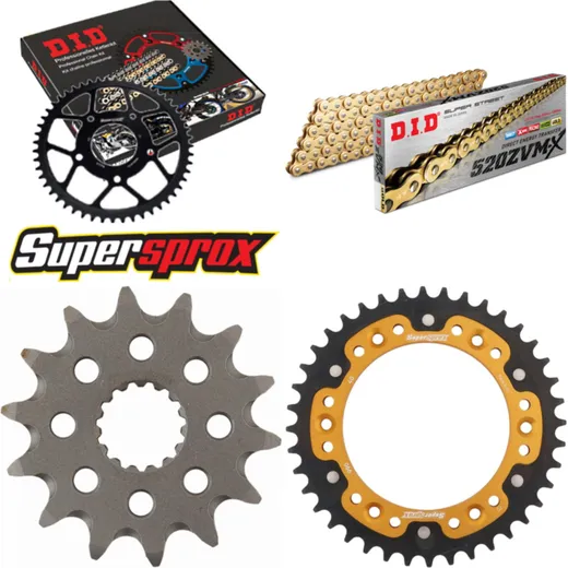 Chain Kit Stealth gold for: KTM EXE125 Enduro 00-01/EXC2 14-40-118 DID520ZVM-X(G&G) endless