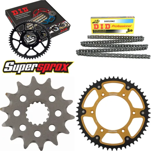 Chain Kit Stealth gold for: KTM EXC450 R 08-15/SX450 F 0 14-52-116 DID520NZ Clip