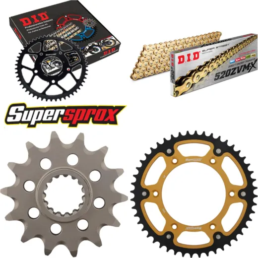 Chain Kit Stealth gold for: KTM SX525 Racing 2T 03-03/SX 14-48-114 DID520ZVM-X(G&G) endless