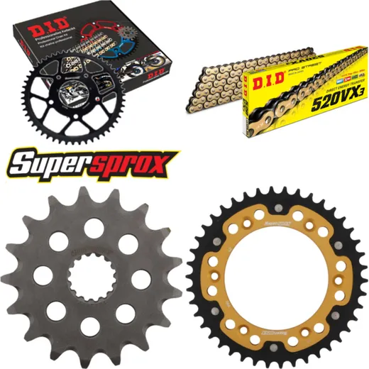 Chain Kit Stealth gold for: KTM Supermoto 640 LC4 99-06 17-42-110 DID520VX3(G&B) endless