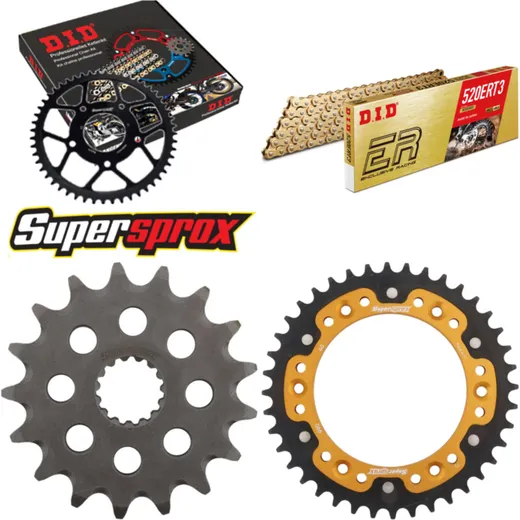 Chain Kit Stealth gold for: KTM Supermoto 640 LC4 97-98 17-40-108 DID520ERT2(G&G) Clip