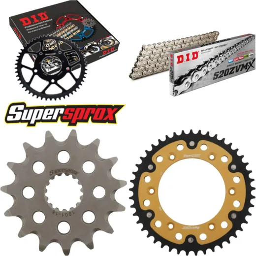 Chain Kit Stealth gold for: KTM EXC250 Racing 04-06/EXC4 15-45-118 DID520ZVM-X(S&S) rivet
