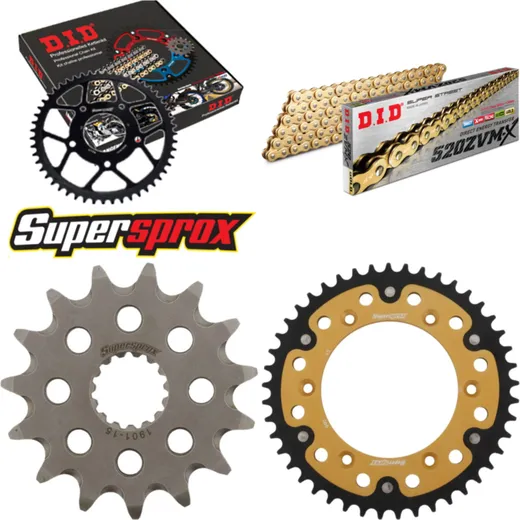 Chain Kit Stealth gold for: KTM EXC250 Racing 04-06/EXC4 15-45-118 DID520ZVM-X(G&G) endless
