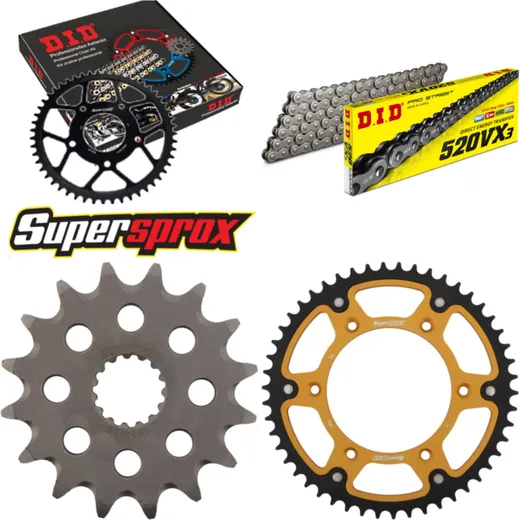 Chain Kit Stealth gold for: KTM EGS620 LC4-E 97-98 16-50-120 DID520VX3 rivet