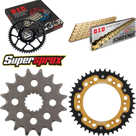 Chain Kit Stealth gold for: KTM SXC620 LC4 00-02 16-42-110 DID520ZVM-X(G&G) rivet