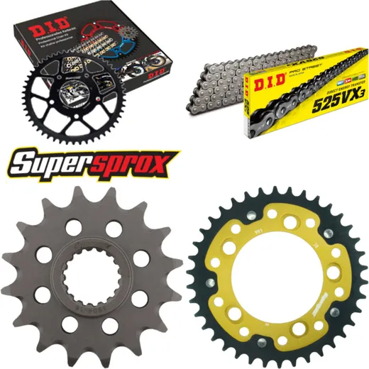Chain Kit Stealth gold for: KTM Super Duke 990 04-13/Sup 16-38-110 DID525VX3 endless