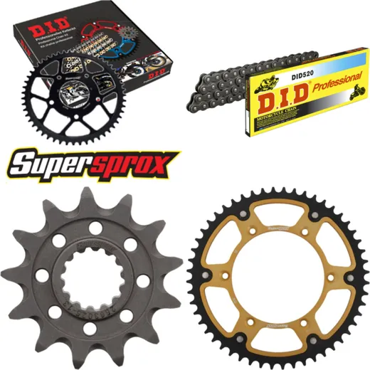 Kettensatz Stealth gold für: Gas Gas EC125 97-99 13-52-118 DID520 Clip
