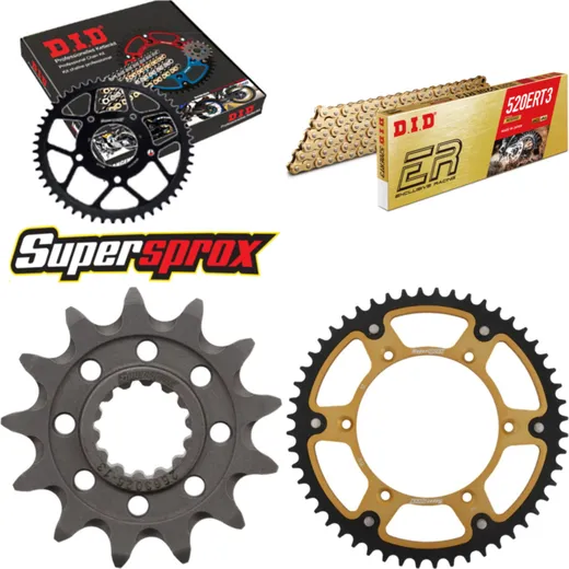 Kettensatz Stealth gold für: Gas Gas EC125 97-99 13-52-118 DID520ERT2(G&G) Clip