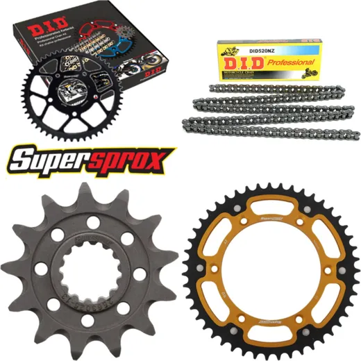 Kettensatz Stealth gold für: Gas Gas EC250 97-99 13-47-116 DID520NZ Clip