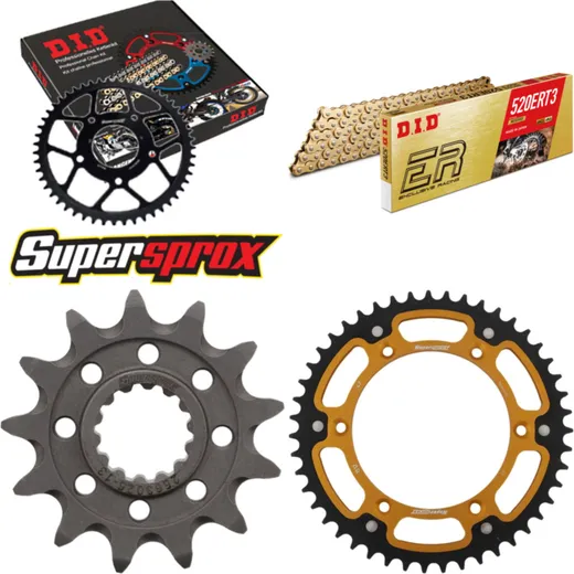 Kettensatz Stealth gold für: Gas Gas EC250 97-99 13-47-116 DID520ERT2(G&G) Clip
