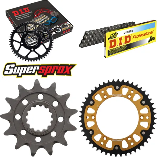 Kettensatz Stealth gold für: Gas Gas EC200 03-14/EC200 Ho 13-48-114 DID520 Clip