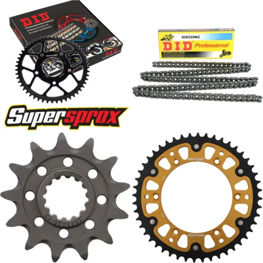 Kettensatz Stealth gold für: Gas Gas EC200 03-14/EC200 Ho 13-48-114 DID520NZ Clip