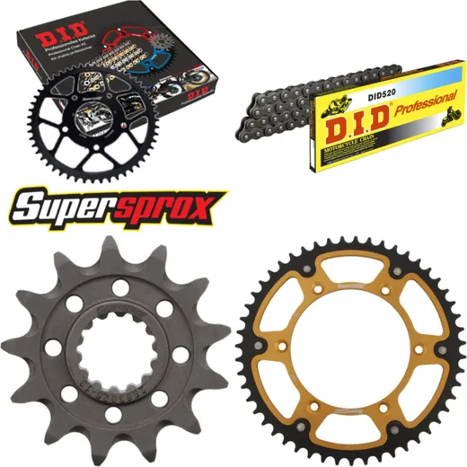 Chain Kit Stealth gold for: Gas Gas EC200 99-02/MC250 00 13-51-116 DID520 Clip