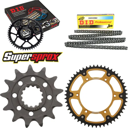 Kettensatz Stealth gold für: Gas Gas EC200 99-02/MC250 00 13-51-116 DID520NZ Clip