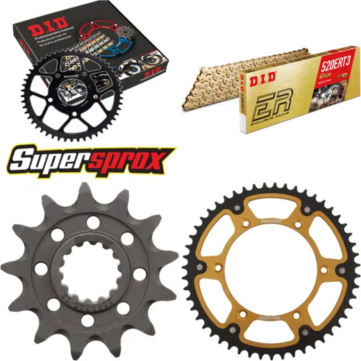 Kettensatz Stealth gold für: Gas Gas EC200 99-02/MC250 00 13-51-116 DID520ERT2(G&G) Clip