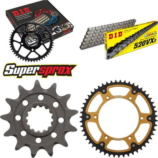 Chain Kit Stealth gold for: Gas Gas EC200 99-02/MC250 00 13-51-116 DID520VX3 endless
