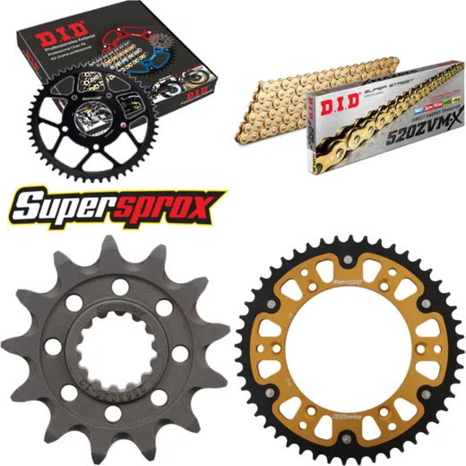 Chain Kit Stealth gold for: Gas Gas EC400 FSE 02-09/EC45 13-48-116 DID520ZVM-X(G&G) rivet