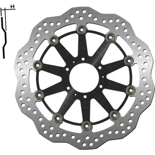 Bremsscheibe NG 1446XG 296 mm, schwimmend gelagert (FLD) Wavy