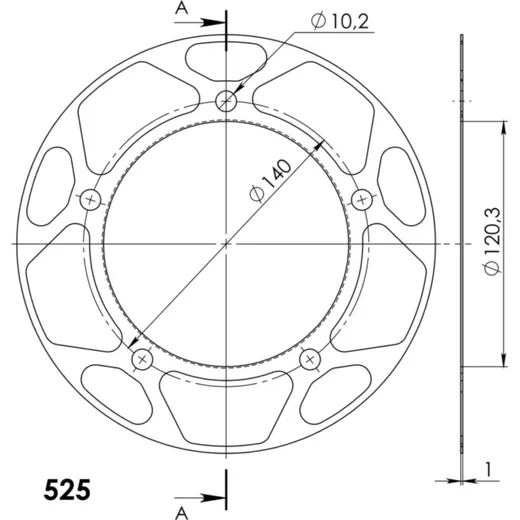 Edge-Disc Supersprox 525/47t silver ACD179247SLV