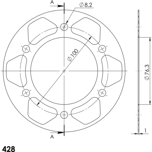 Edge-Disc Supersprox 428/42t gold ACD184442GLD