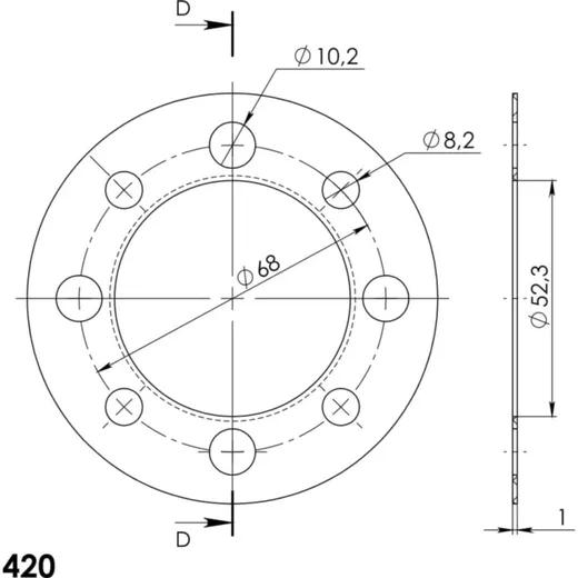 Edge-Disc Supersprox 420/30t red ACD80130RED