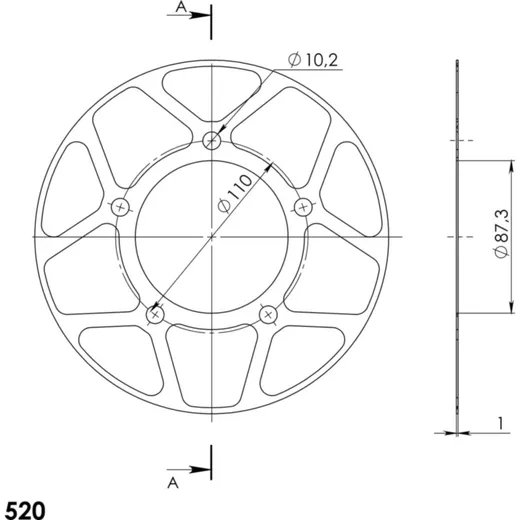 Edge-Disc Supersprox 520/46t blue ACD82346BLU
