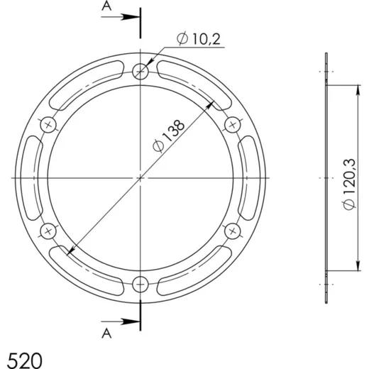 Edge-Disc Supersprox 520/36t red ACD846/236RED