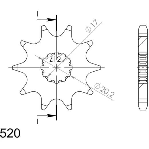 Front Sprocket Supersprox 520/11t 20445-11