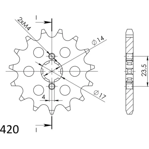 Front Sprocket Supersprox 420/19t