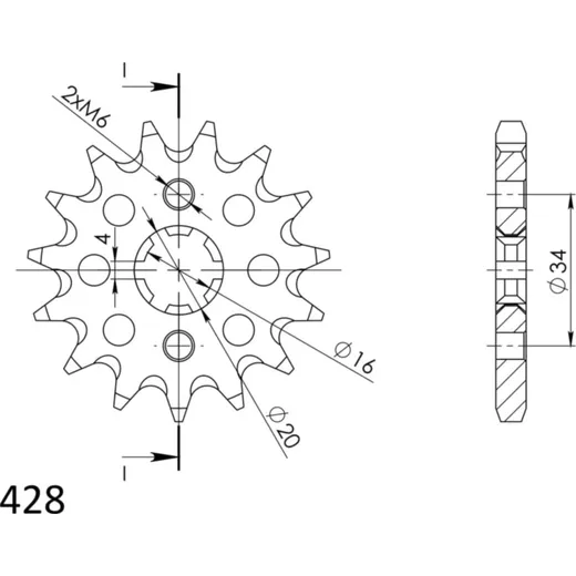 Front Sprocket Supersprox 428/17t 28200-17